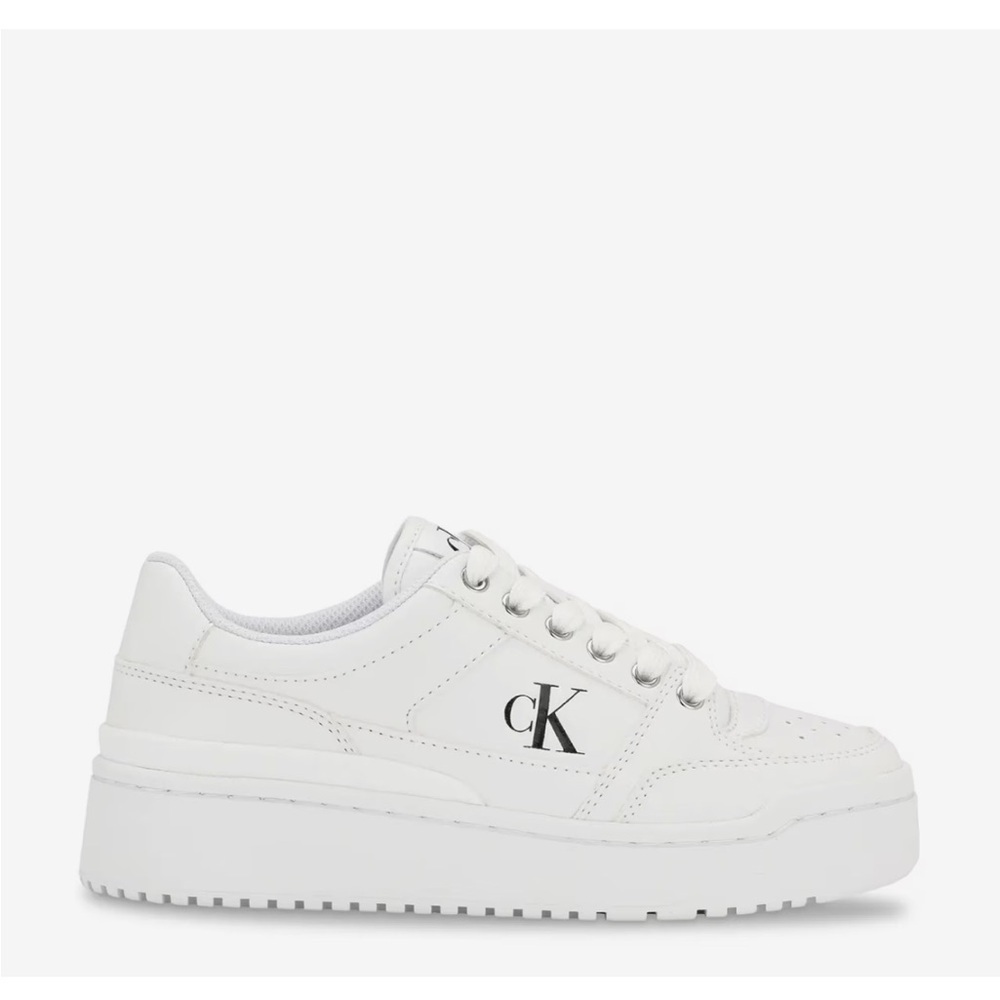 Calvin Klein white and black Alondra platform sneaker